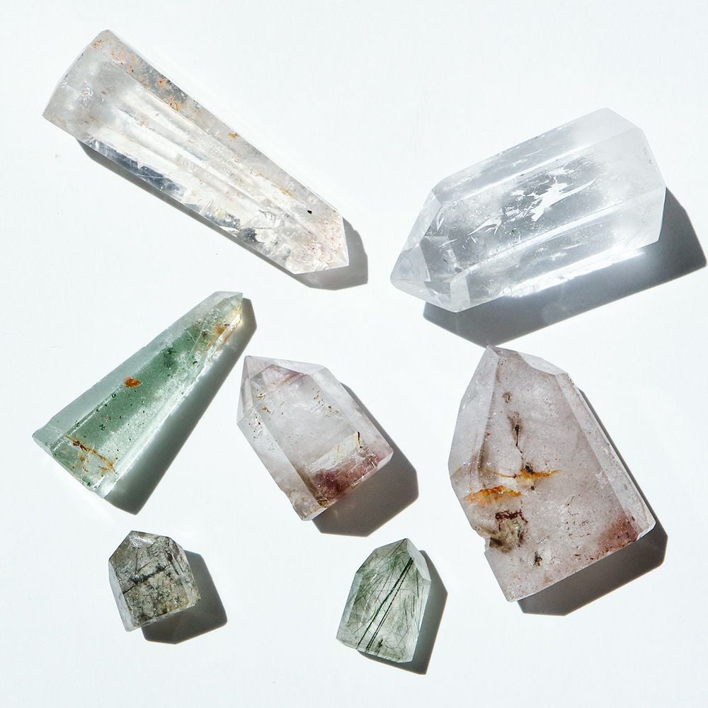 天然水晶クラスターインクリュージョン / インナー結晶虹あり Amulet