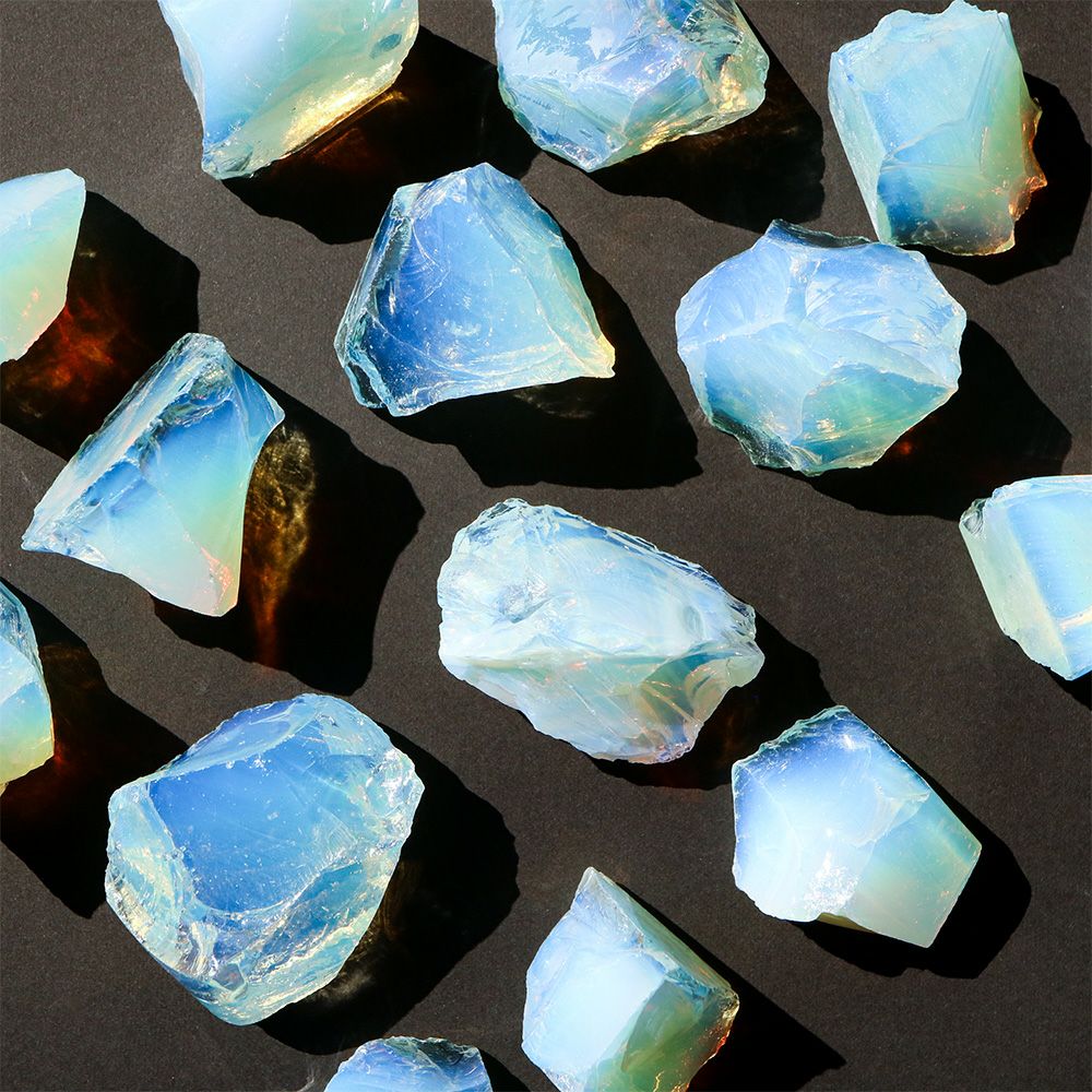 キュートなハンドポリッシュオパール90ct /鉱物標本 オブシディアンオパール(人工) | ウサギノネドコ